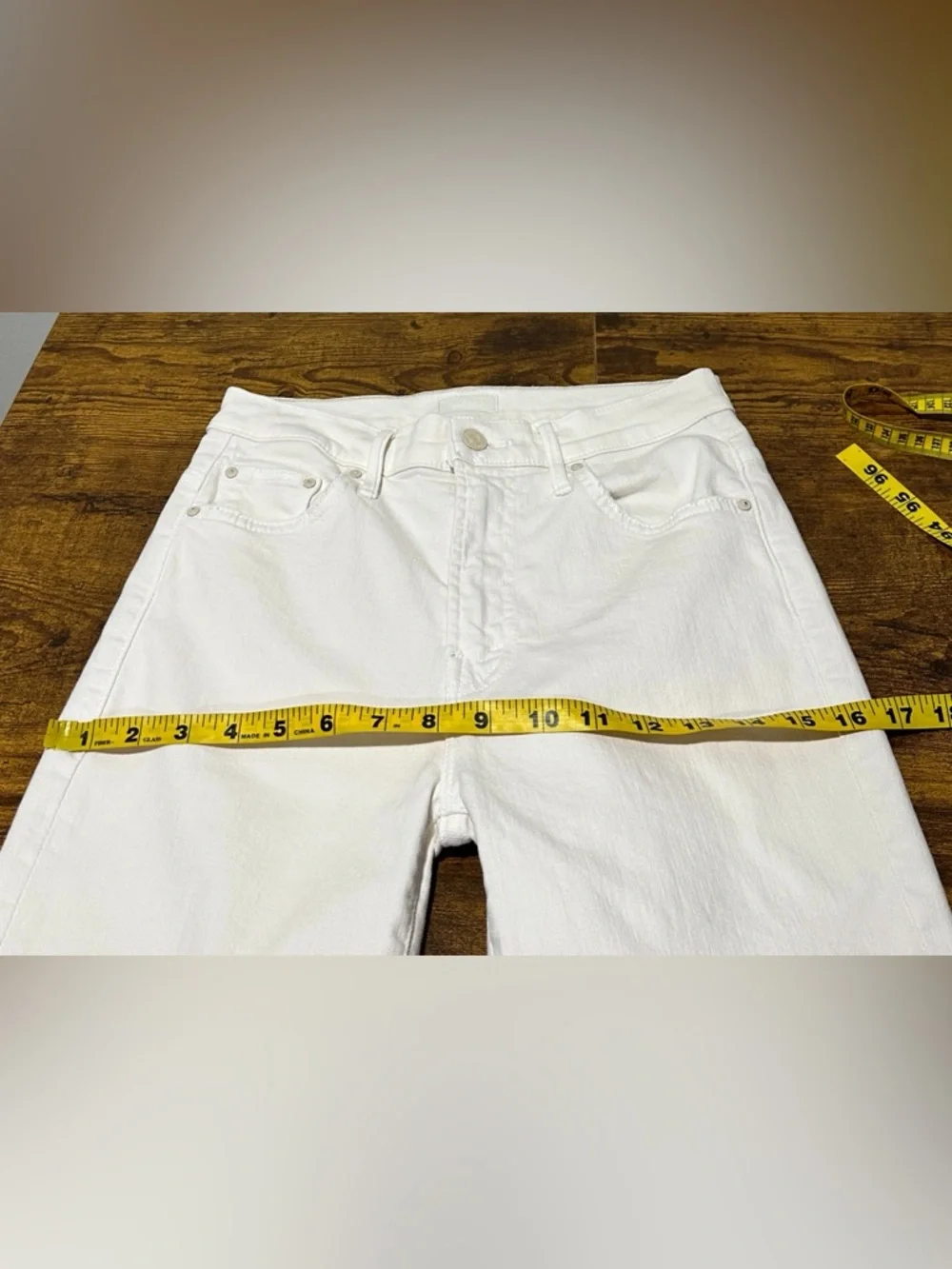 Mother The Insider Crop Step Fray Jeans Cream Puffs - Picture 11 of 13